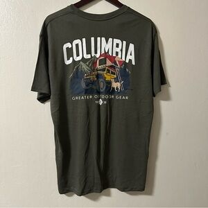 Columbia Men's Green Outdoor Back Graphic XL T-Shirt